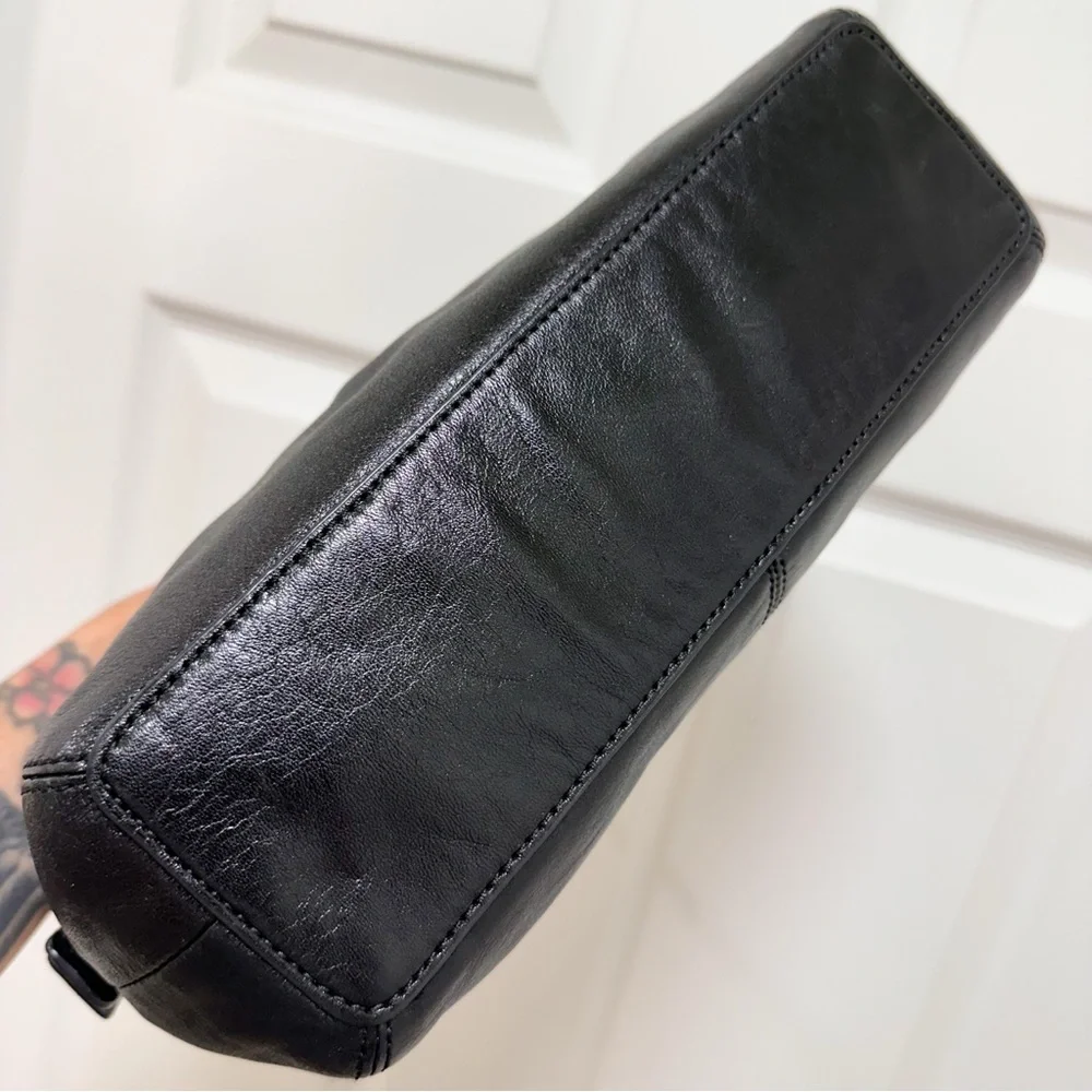 Coach Ashley Pleated Leather Shoulder Bag‎ Black Y2K